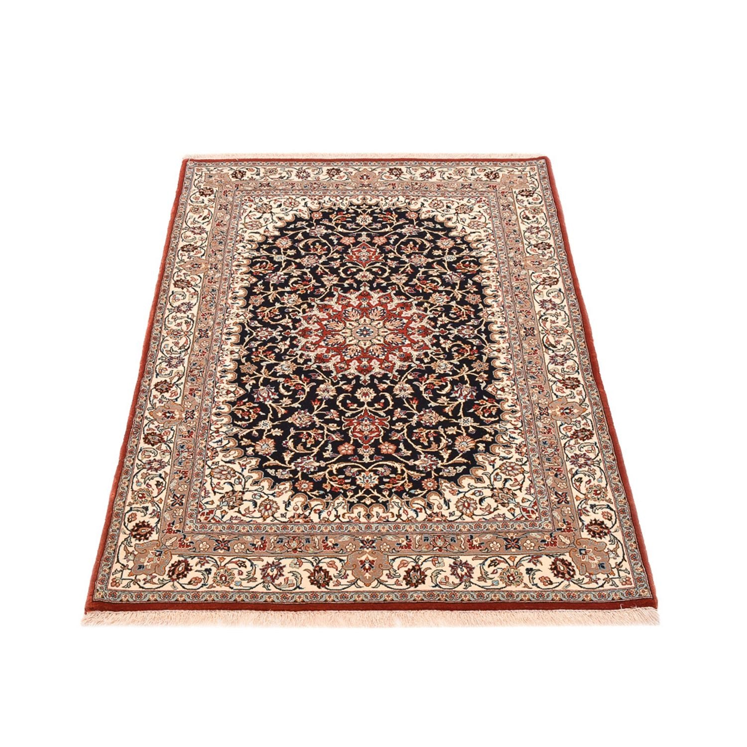Alfombra Persa - Ghom - Royal - 154 x 103 cm - azul oscuro