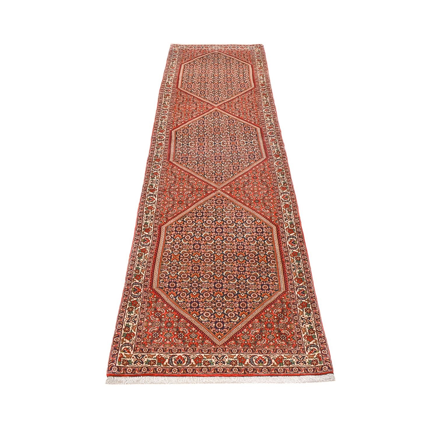 Alfombra de pasillo Alfombra persa - Bidjar - 320 x 84 cm - óxido
