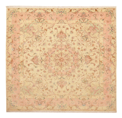 Alfombra Persa - Tabriz - Real cuadrado  - 248 x 242 cm - beige claro