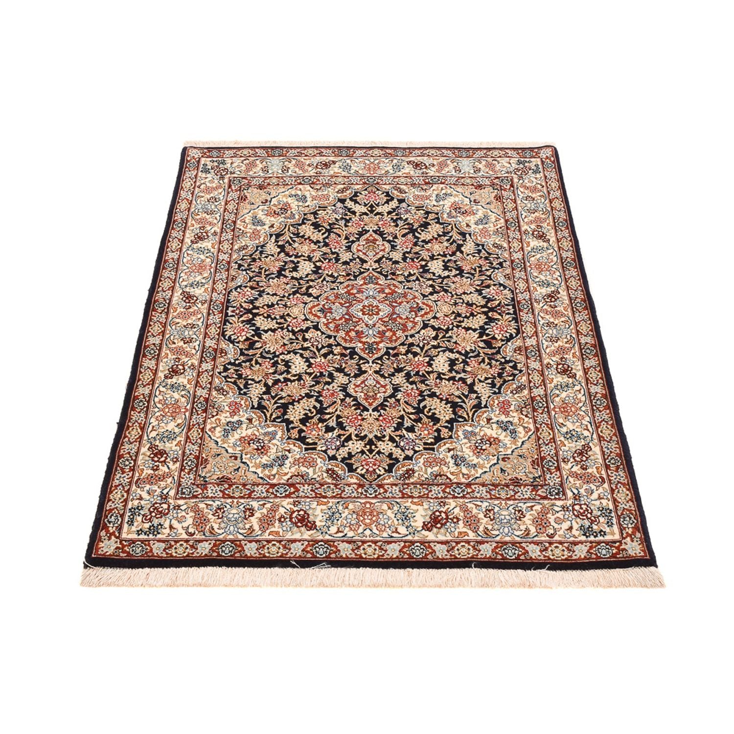 Alfombra Persa - Isfahan - Prima - 148 x 101 cm - azul oscuro