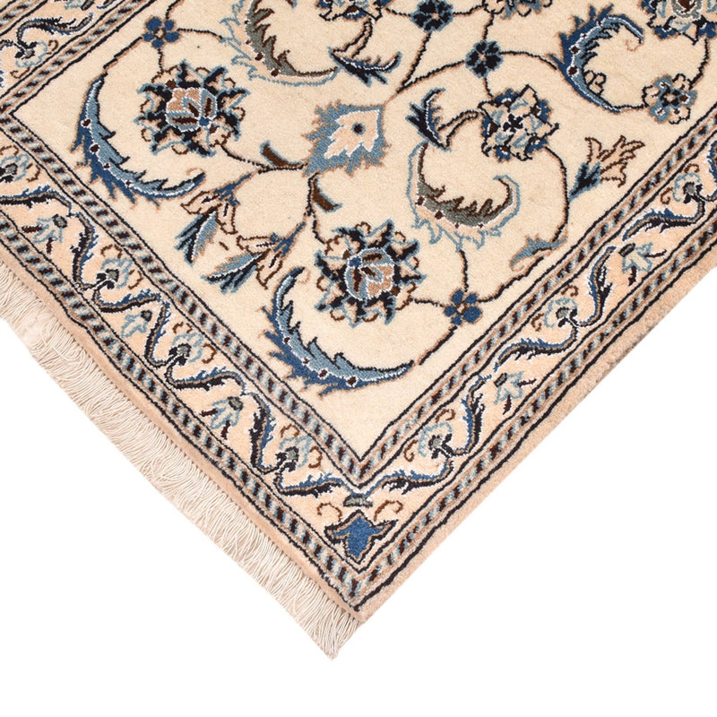 Alfombra de pasillo Alfombra Persa - Nain - Real - 202 x 60 cm - crema
