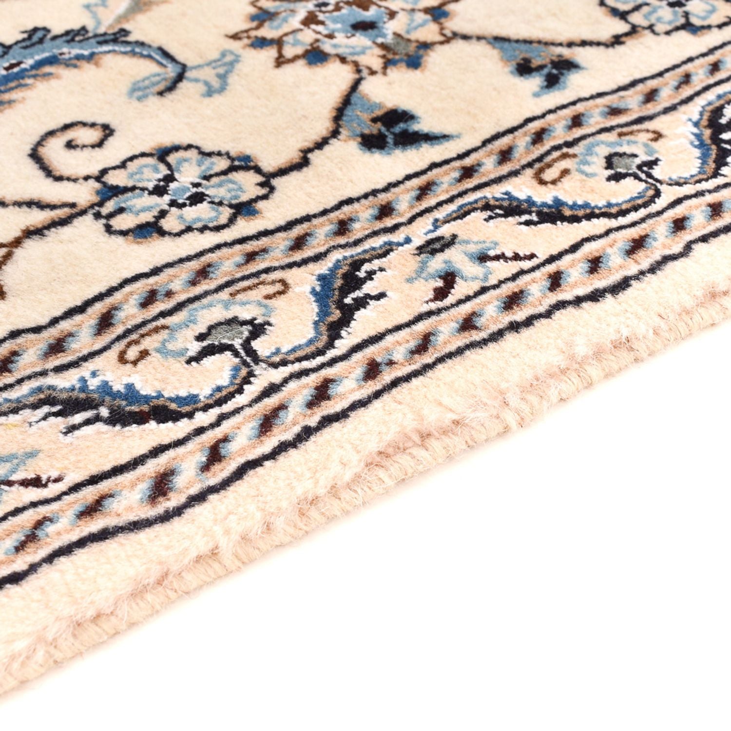 Alfombra de pasillo Alfombra Persa - Nain - Real - 202 x 60 cm - crema