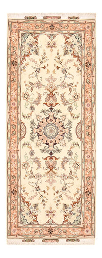 Alfombra de pasillo Alfombra Persa - Tabriz - Real - 210 x 81 cm - beige