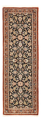 Alfombra de pasillo Alfombra Persa - Ghom - Royal - 155 x 55 cm - azul oscuro