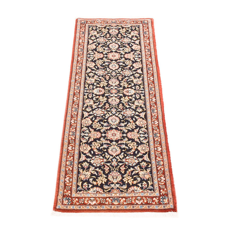 Alfombra de pasillo Alfombra Persa - Ghom - Royal - 155 x 55 cm - azul oscuro