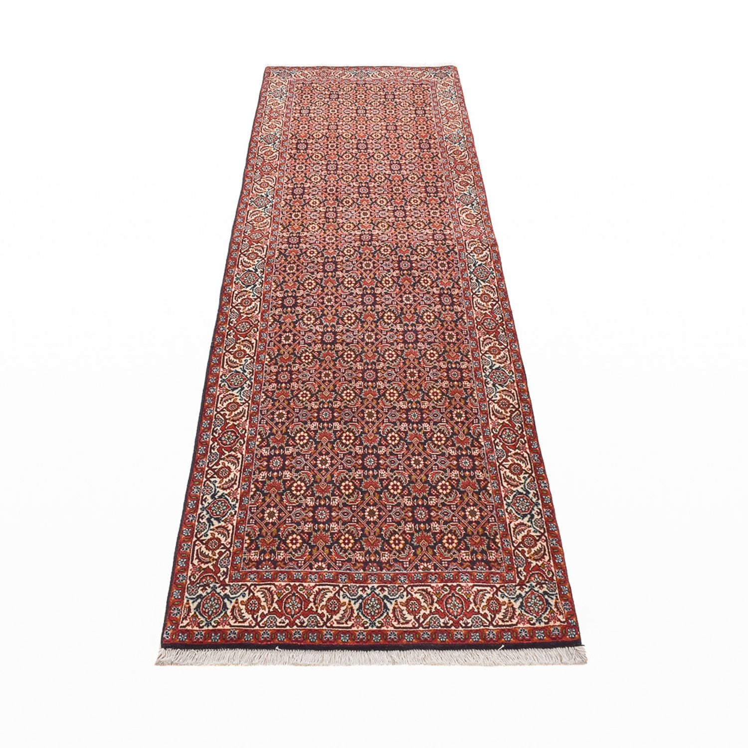 Alfombra de pasillo Alfombra persa - Bidjar - 296 x 87 cm - óxido
