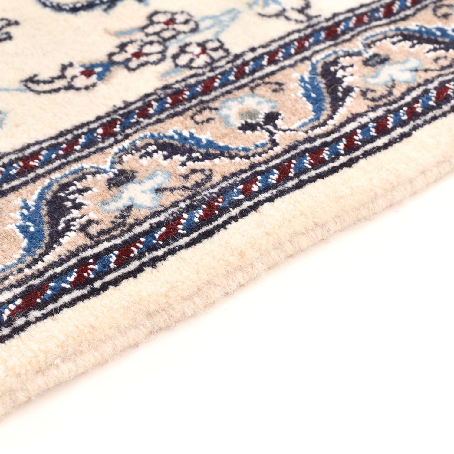 Alfombra de pasillo Alfombra Persa - Nain - Real - 202 x 58 cm - crema