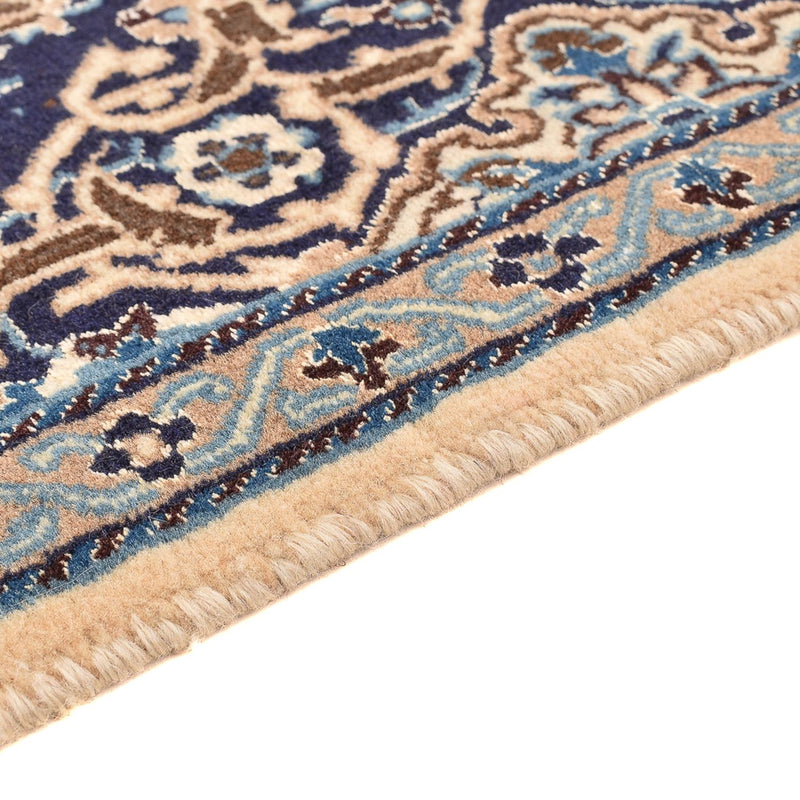 Alfombra de pasillo Alfombra Persa - Nain - Real - 188 x 65 cm - azul oscuro