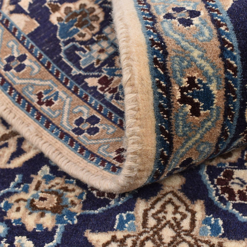 Alfombra de pasillo Alfombra Persa - Nain - Real - 188 x 65 cm - azul oscuro