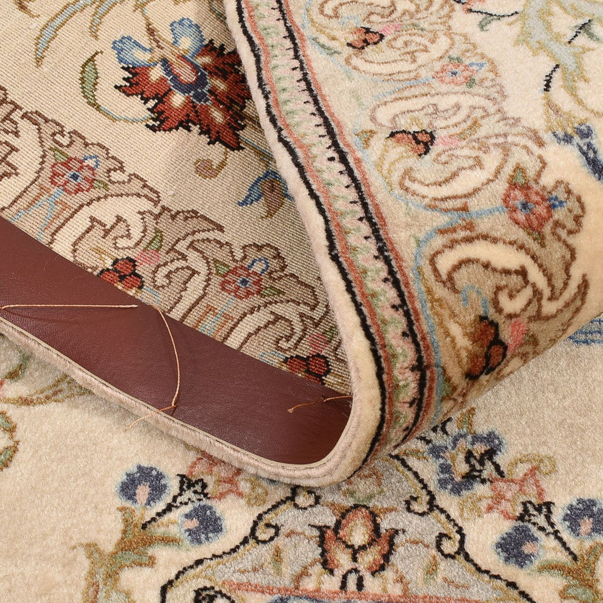 Alfombra de pasillo Alfombra persa - Ghom - 193 x 77 cm - beige