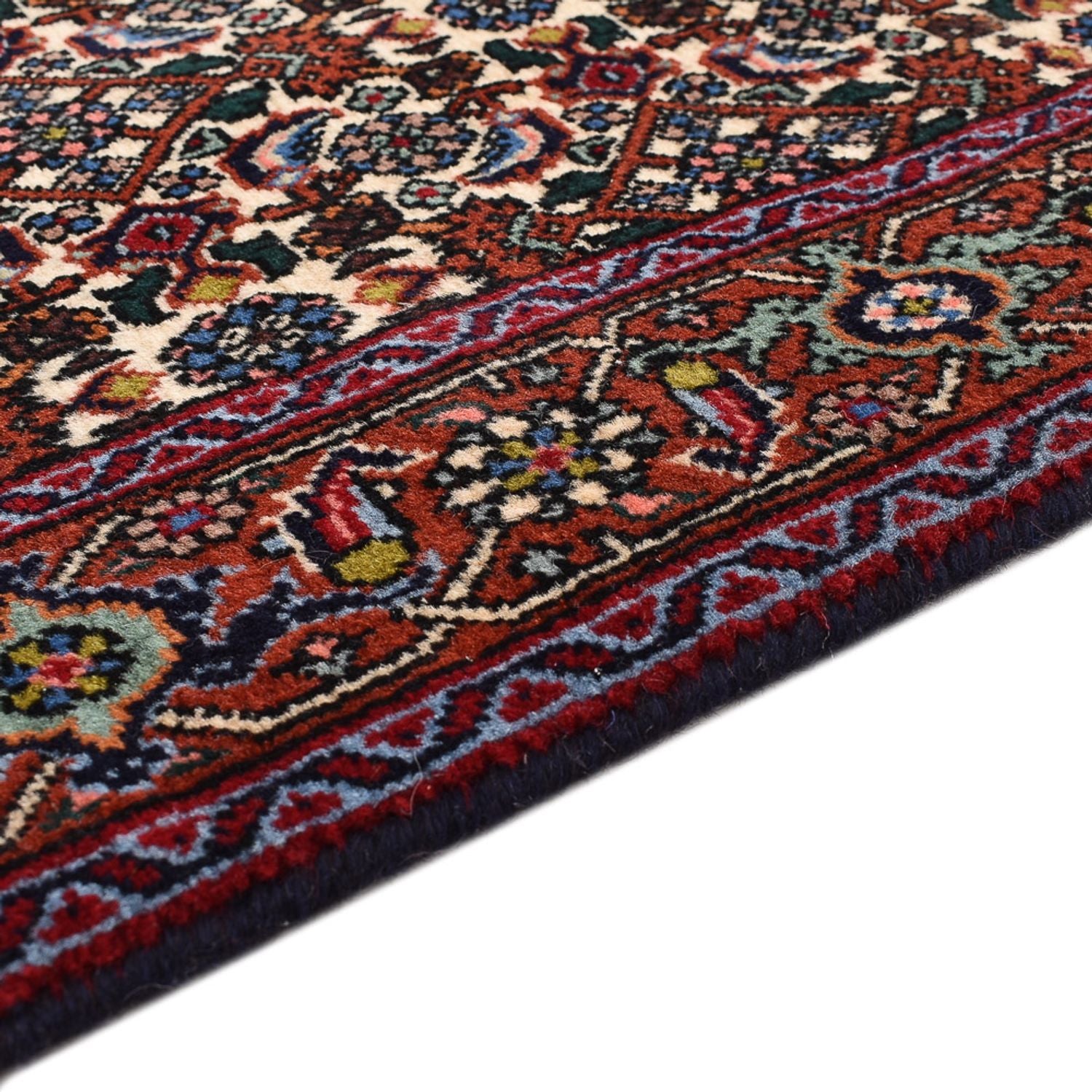 Alfombra de pasillo Alfombra persa - Bidjar - 392 x 76 cm - óxido