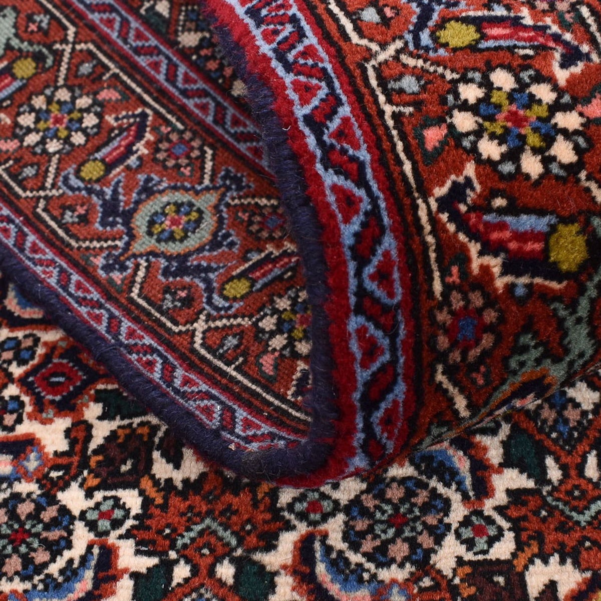 Alfombra de pasillo Alfombra persa - Bidjar - 392 x 76 cm - óxido