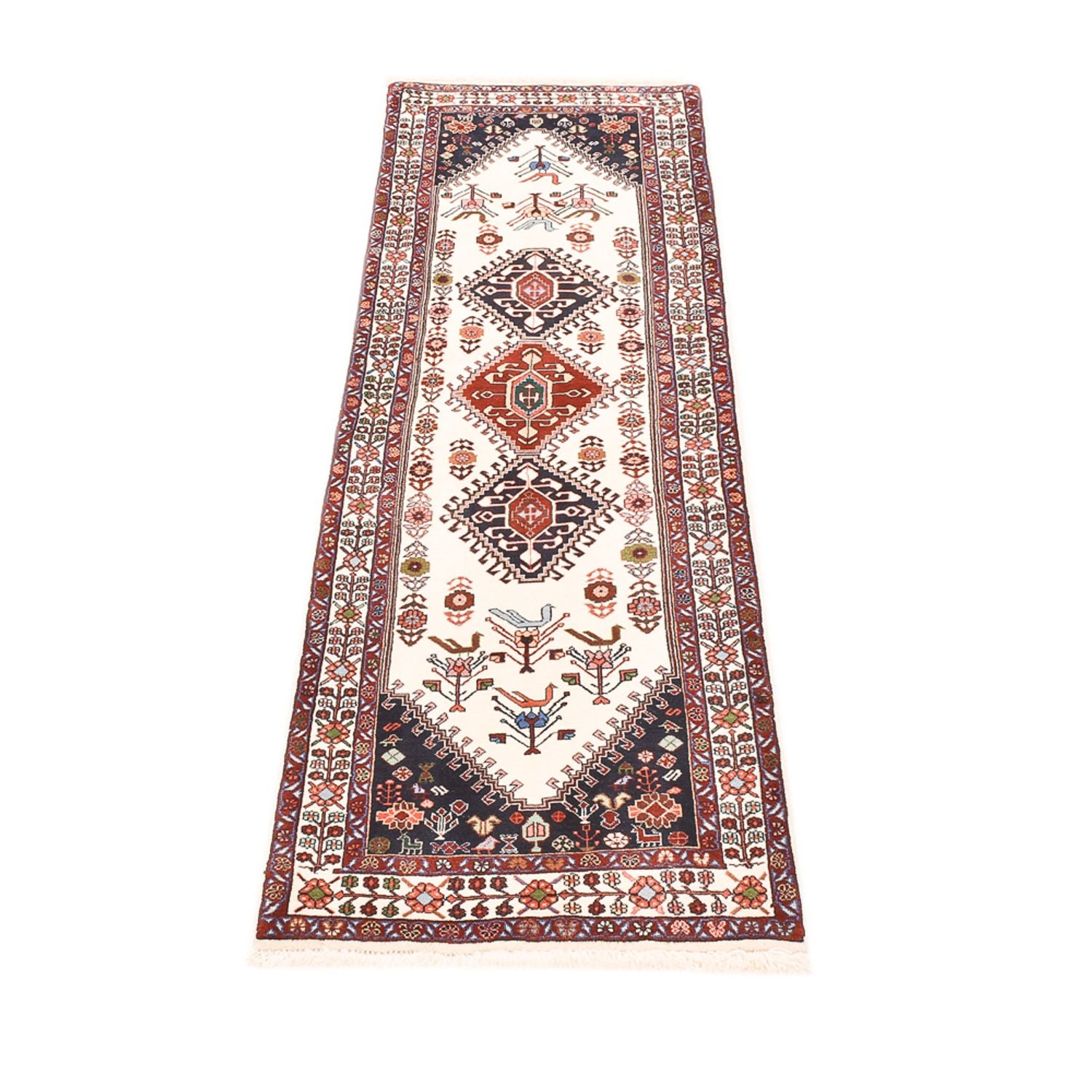 Alfombra de pasillo Alfombra Gabbeh - Persa Kashkuli - 200 x 63 cm - multicolor