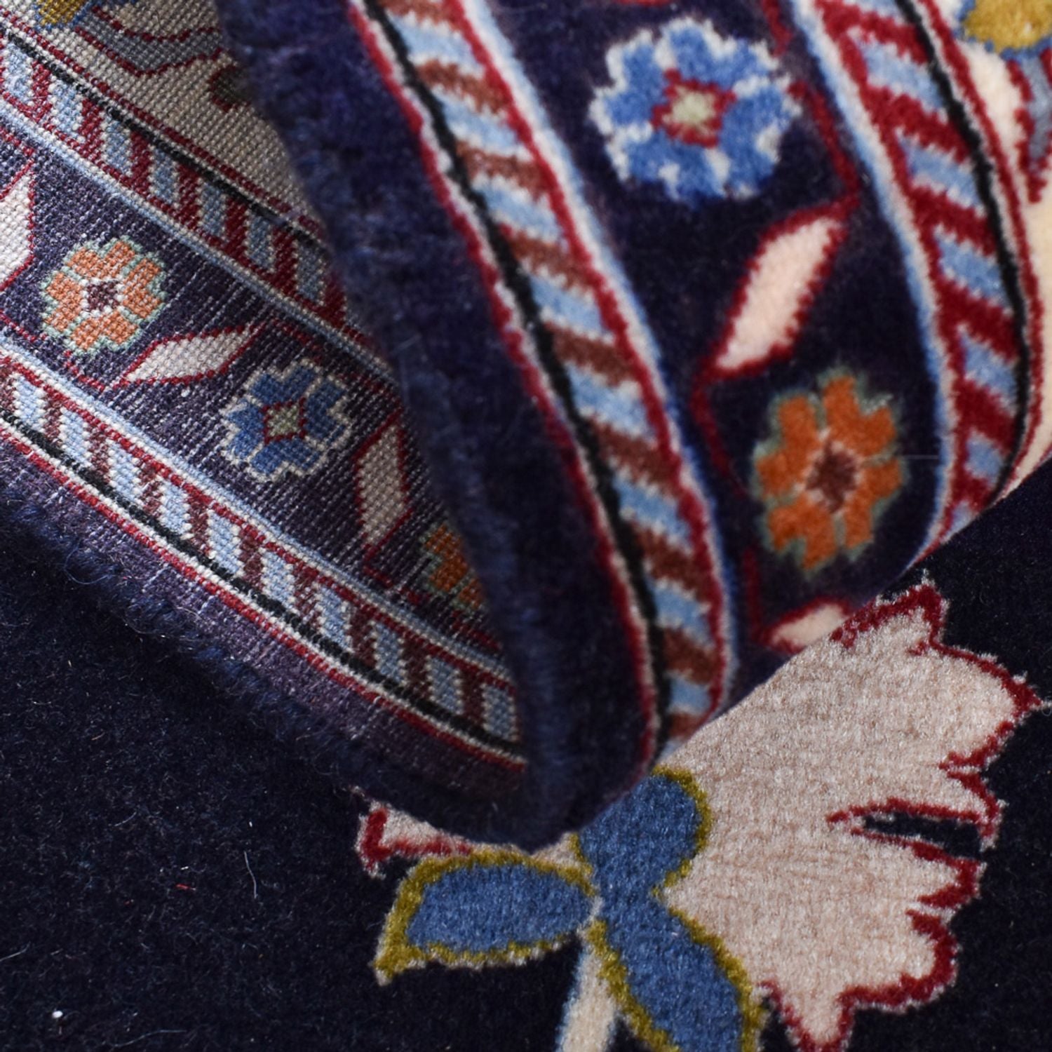 Alfombra Gabbeh - Persa Kashkuli - 235 x 175 cm - azul oscuro