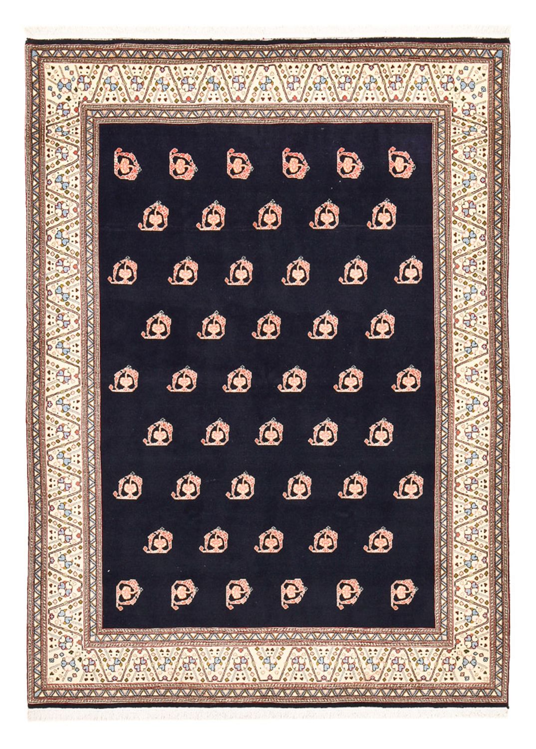 Alfombra Gabbeh - Persa Kashkuli - 240 x 175 cm - azul oscuro