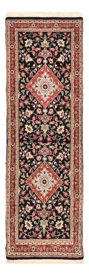 Alfombra de pasillo Alfombra Persa - Ghom - Royal - 182 x 55 cm - azul oscuro