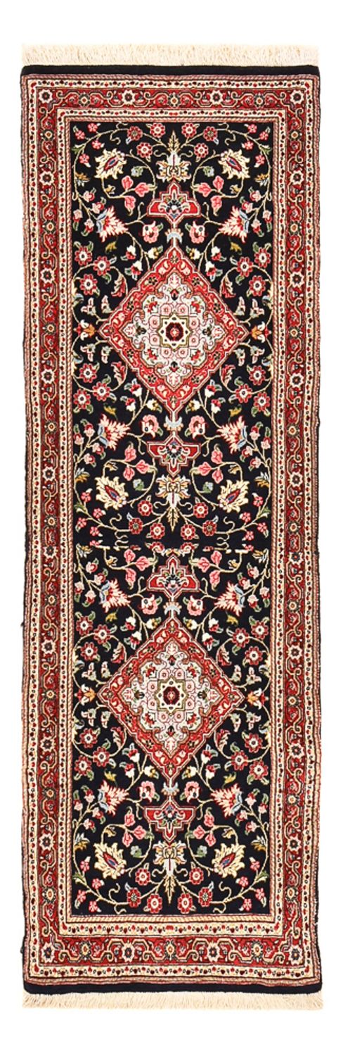 Alfombra de pasillo Alfombra Persa - Ghom - Royal - 182 x 55 cm - azul oscuro