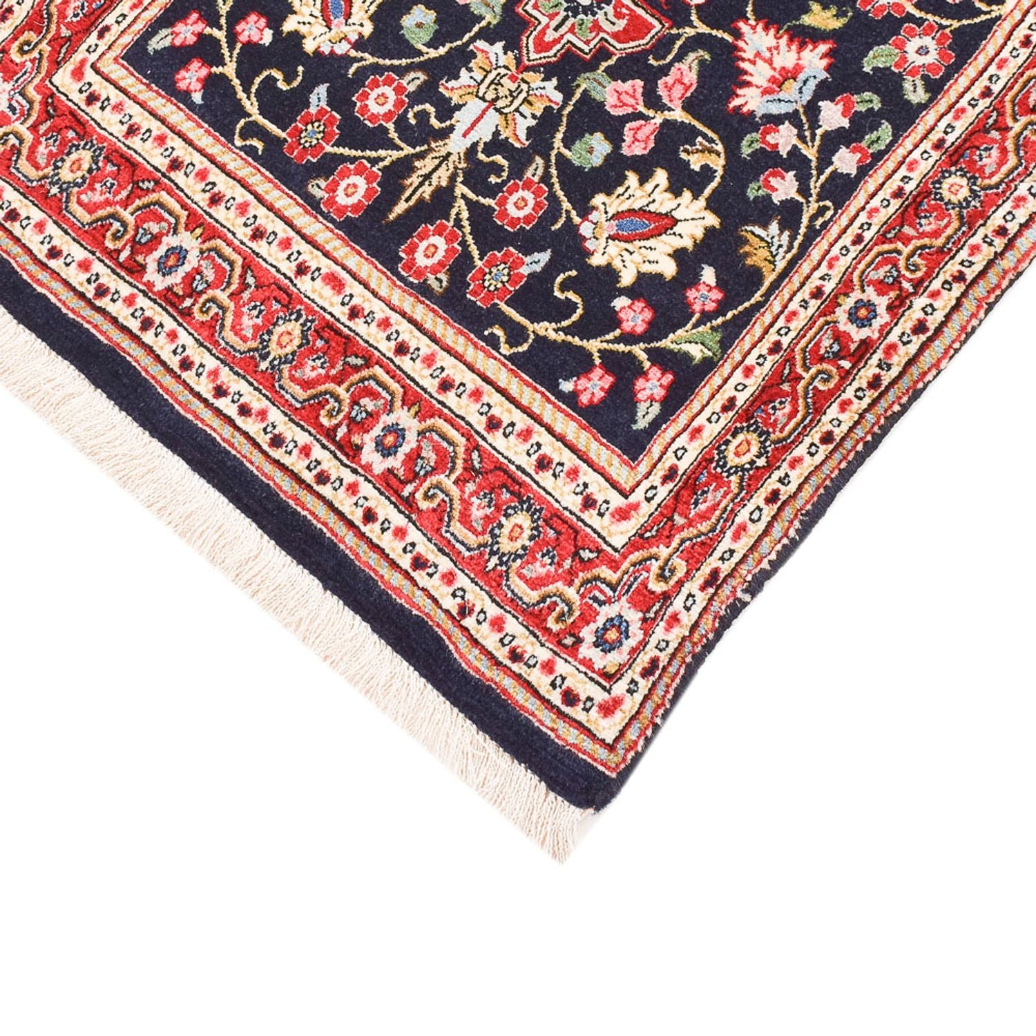 Alfombra de pasillo Alfombra Persa - Ghom - Royal - 182 x 55 cm - azul oscuro
