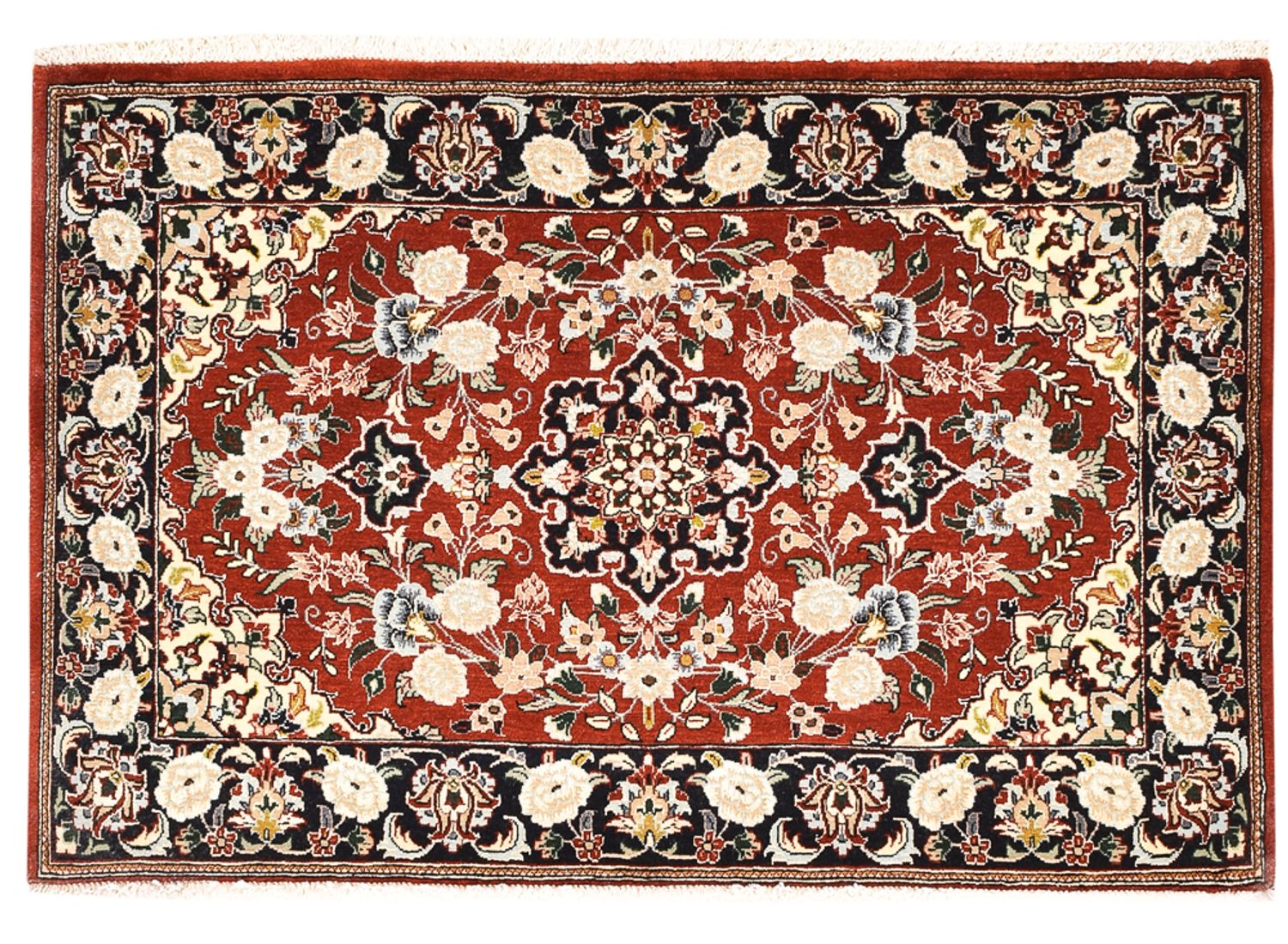 Alfombra persa - Ghom - 104 x 68 cm - rojo
