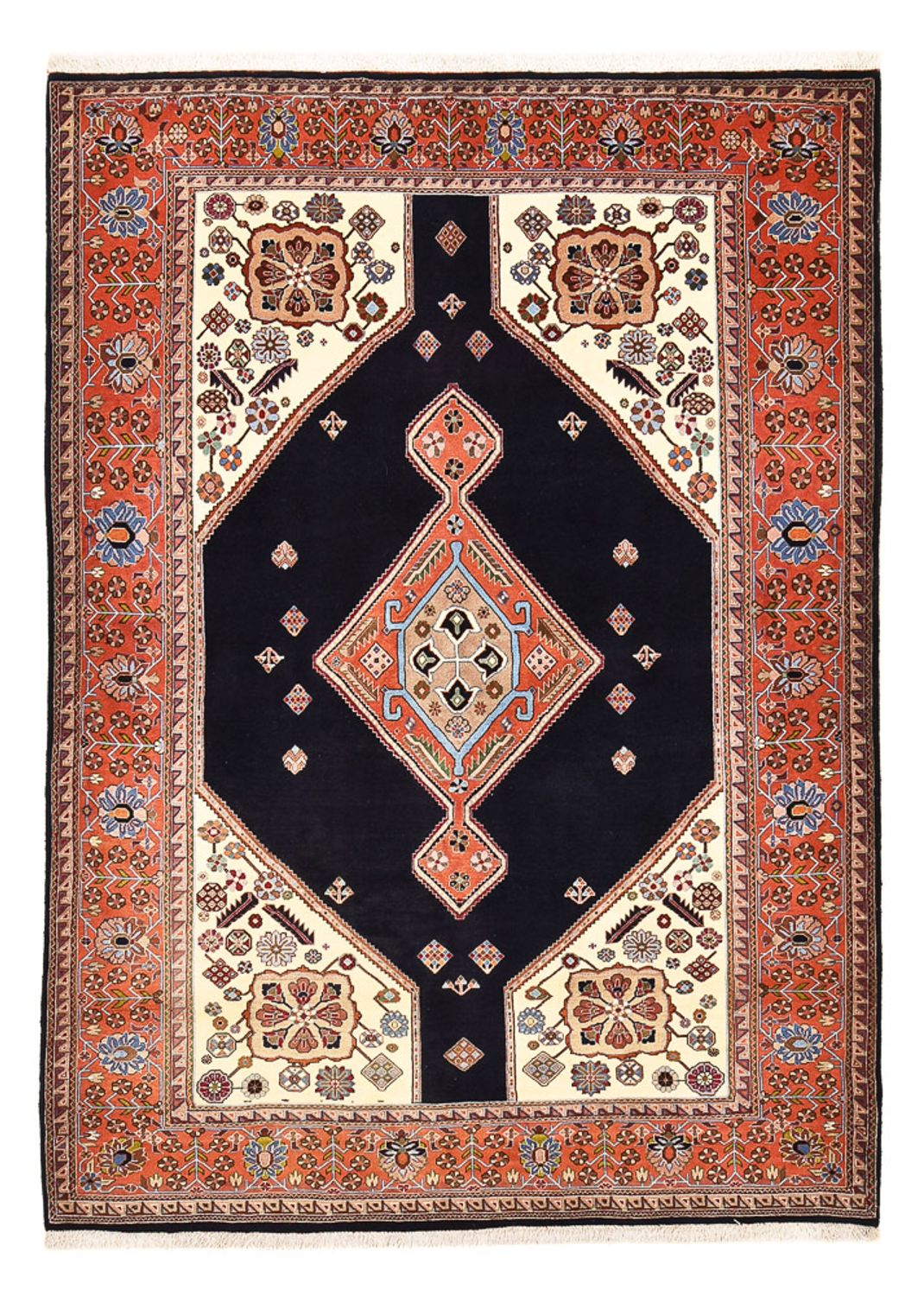 Alfombra Gabbeh - Persa Kashkuli - 250 x 180 cm - azul oscuro