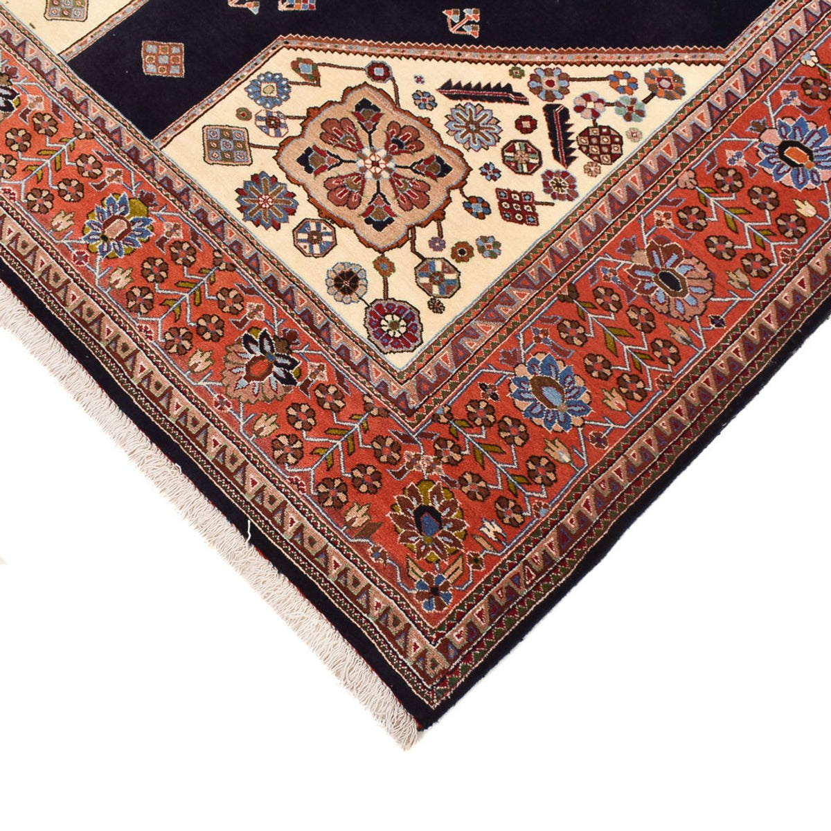 Alfombra Gabbeh - Persa Kashkuli - 250 x 180 cm - azul oscuro