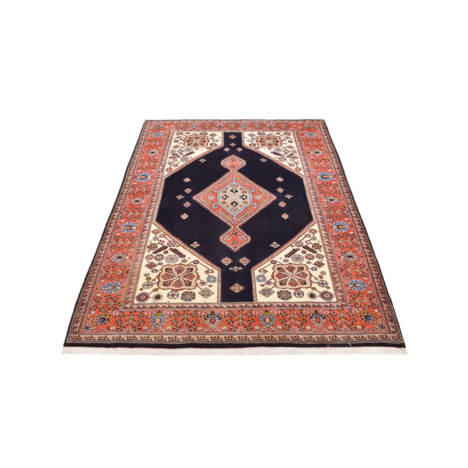 Alfombra Gabbeh - Persa Kashkuli - 250 x 180 cm - azul oscuro