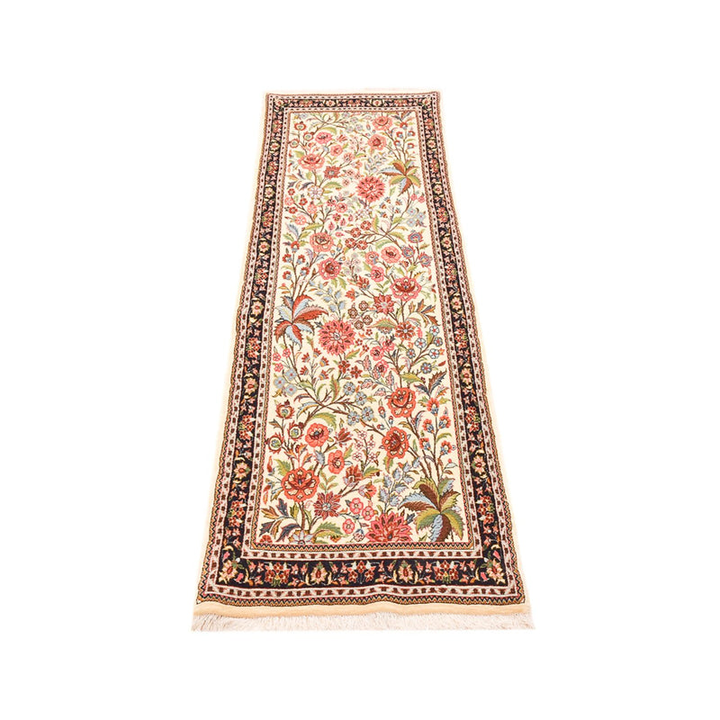 Alfombra de pasillo Alfombra Persa - Ghom - Royal - 204 x 57 cm - beige