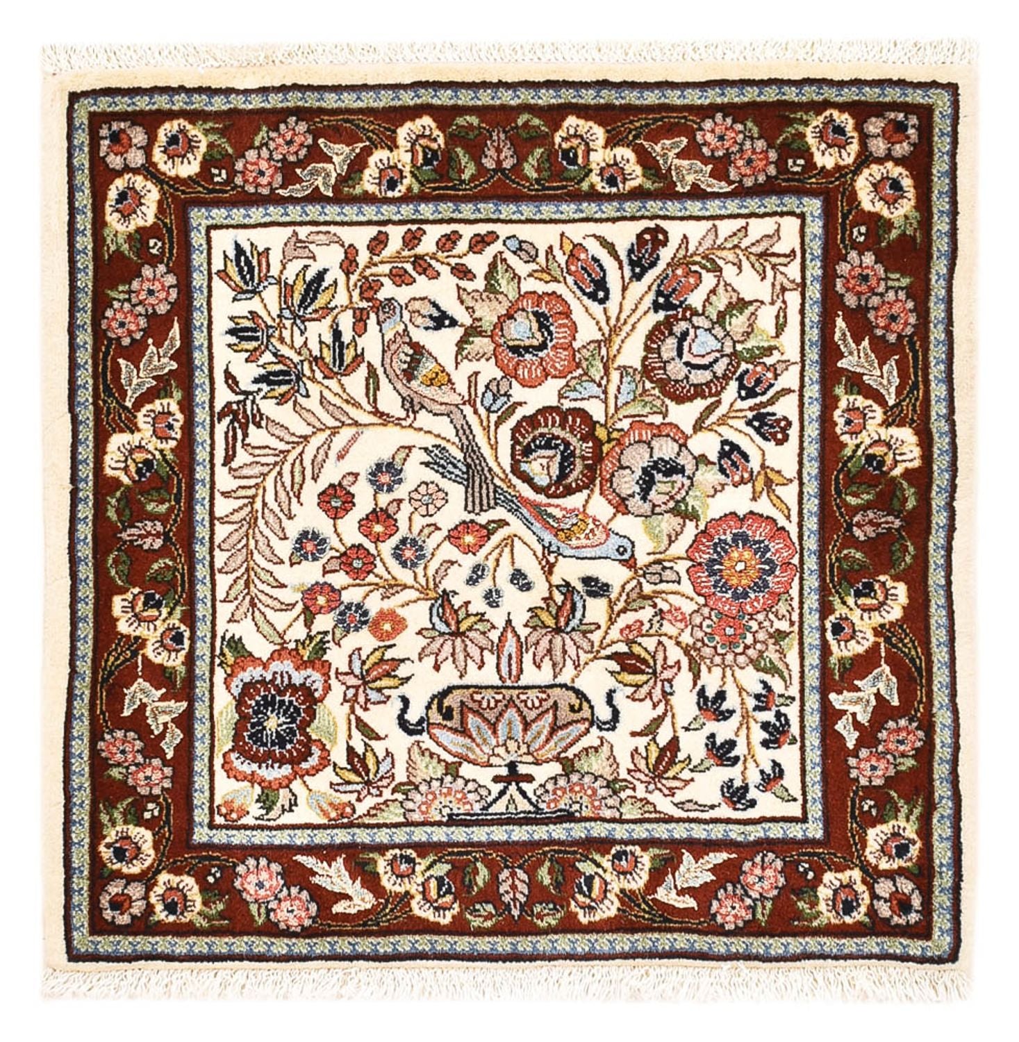 Alfombra persa - Clásica - 64 x 60 cm - multicolor