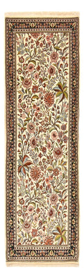 Alfombra de pasillo Alfombra Persa - Ghom - Royal - 203 x 63 cm - beige claro