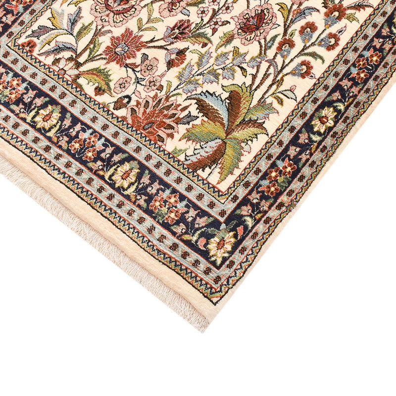 Alfombra de pasillo Alfombra Persa - Ghom - Royal - 203 x 63 cm - beige claro