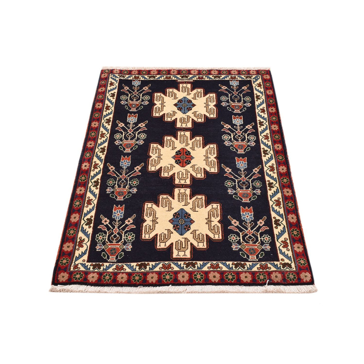 Alfombra Gabbeh - Persa Kashkuli - 131 x 83 cm - multicolor