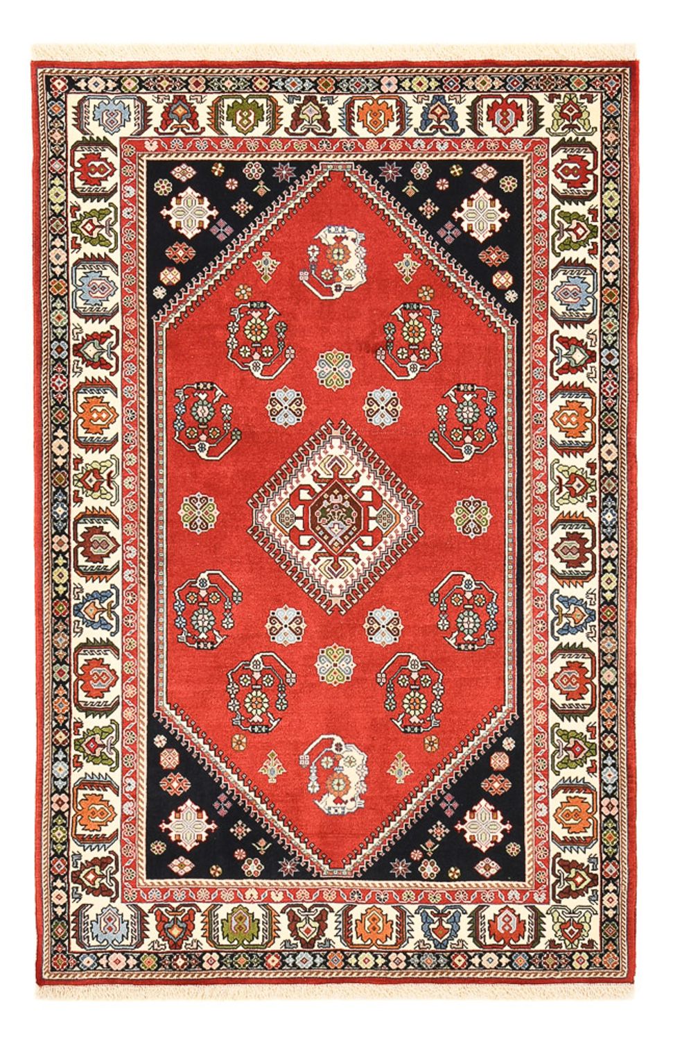 Alfombra Gabbeh - Persa Kashkuli - 203 x 124 cm - rojo