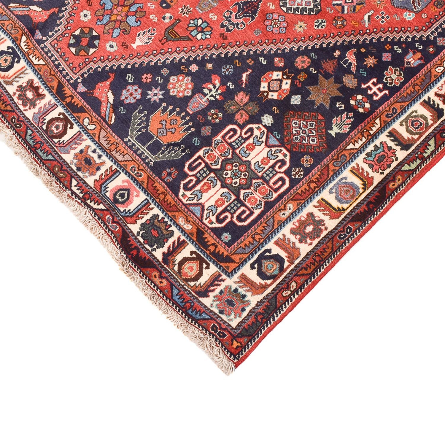 Alfombra Gabbeh - Persa Kashkuli - 255 x 155 cm - rojo claro