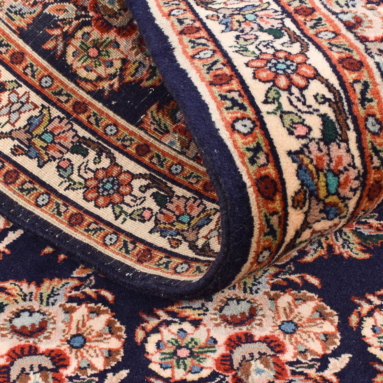 Alfombra de pasillo Alfombra persa - Bidjar - 242 x 72 cm - azul oscuro