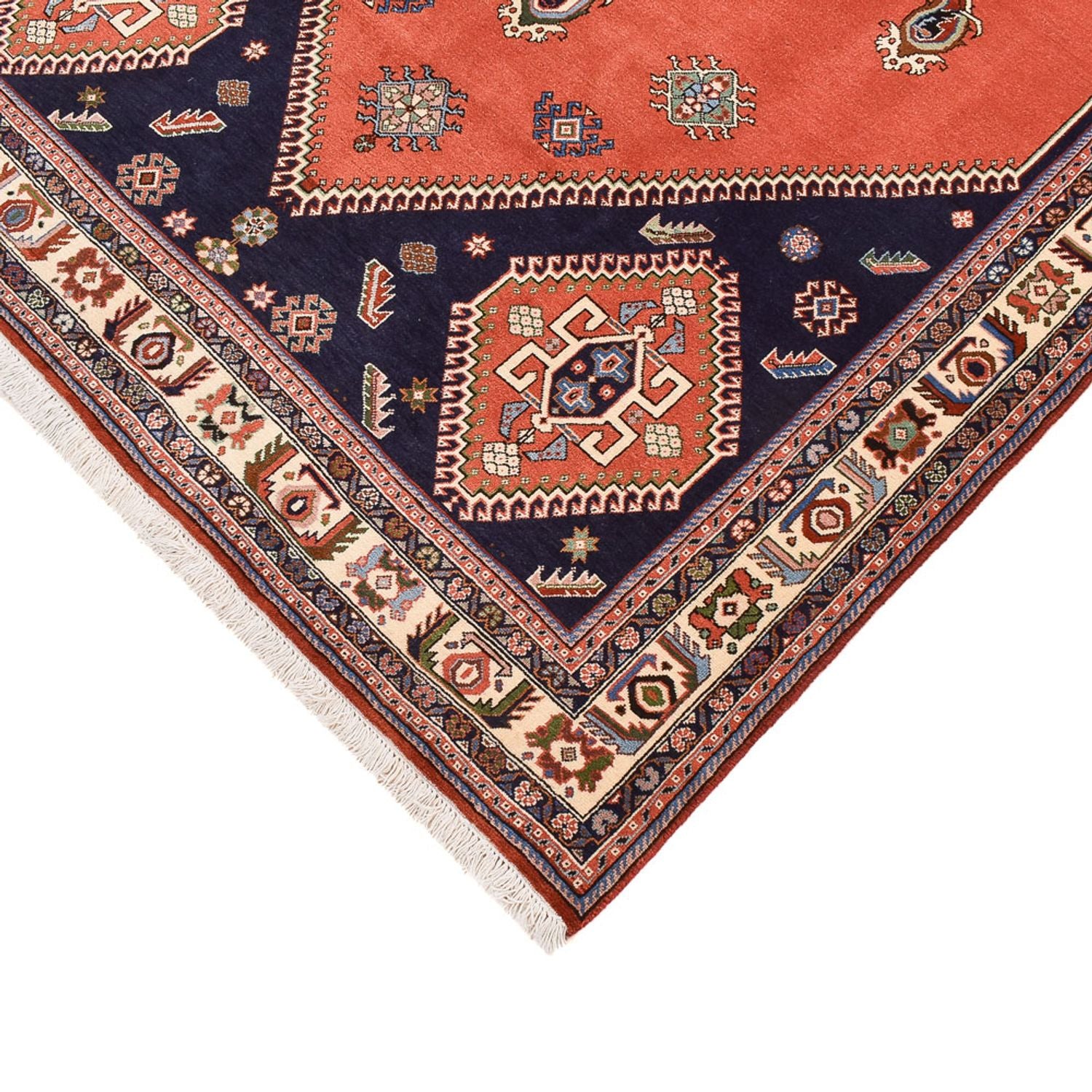 Alfombra Gabbeh - Persa Kashkuli - 245 x 168 cm - rojo claro