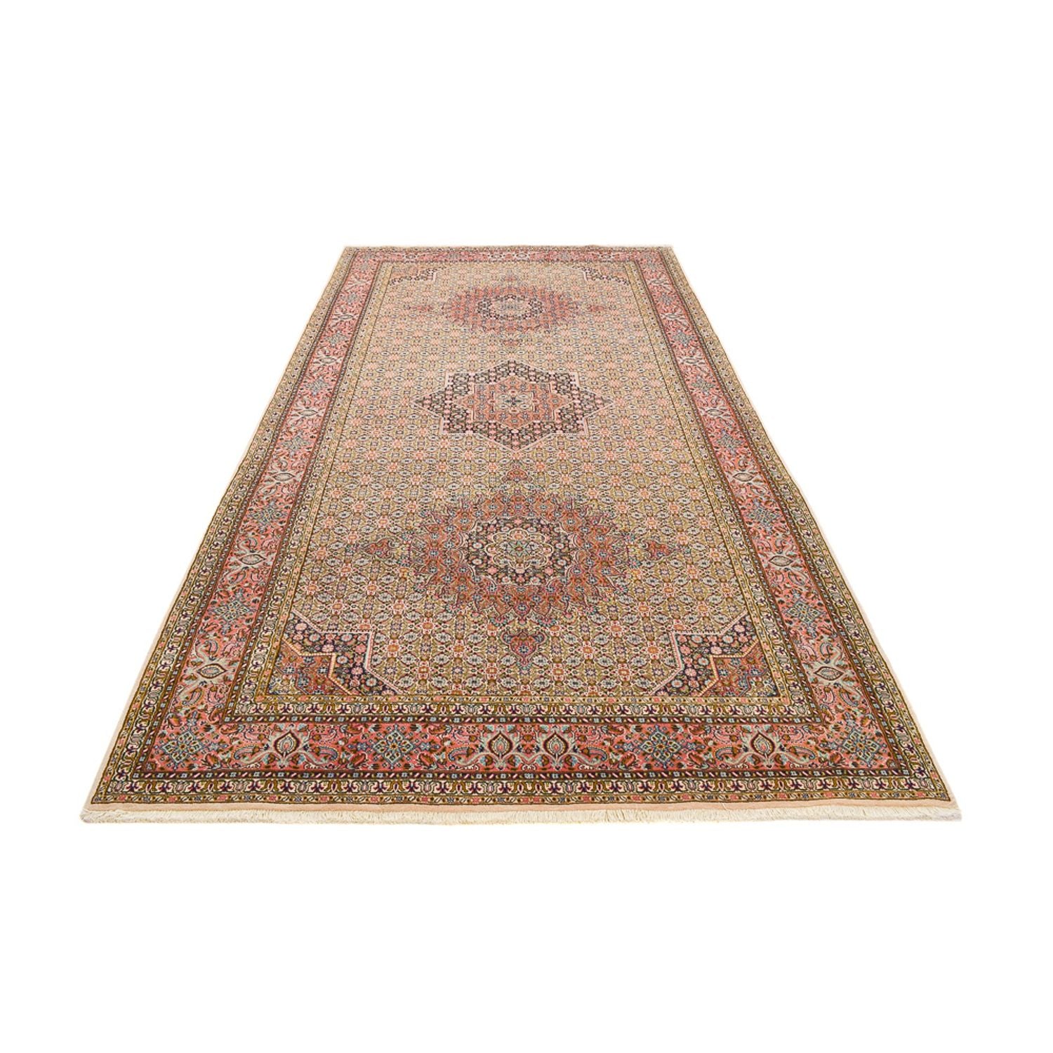 Alfombra de pasillo Alfombra persa - Clásica - 410 x 203 cm - beige oscuro