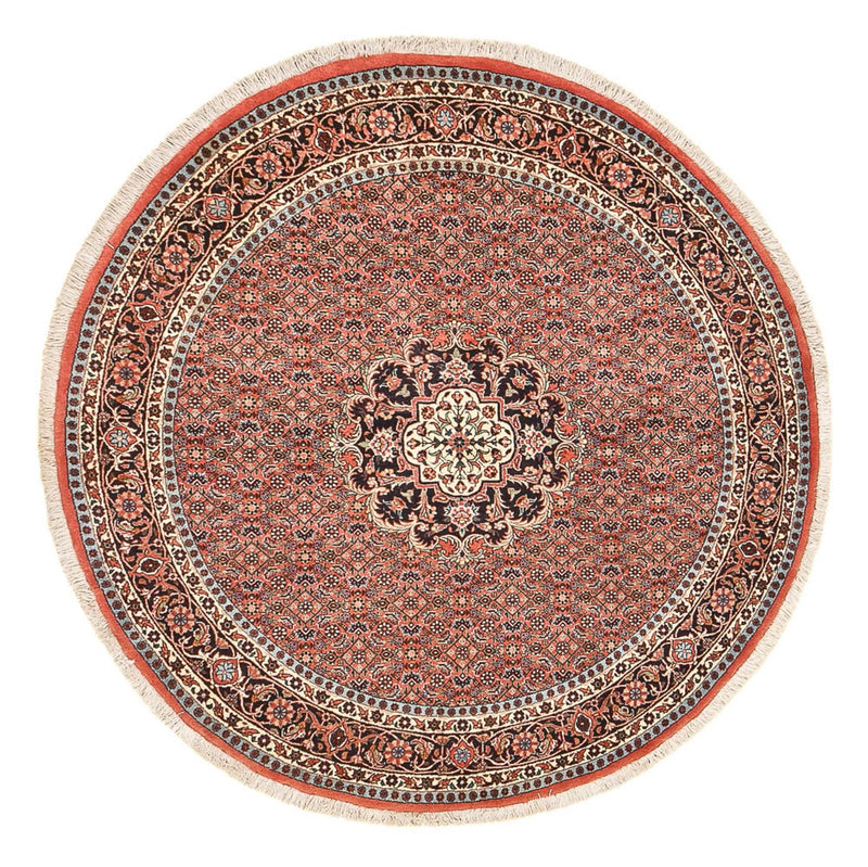 Alfombra persa - Bidjar redondo  - 150 x 150 cm - rojo claro