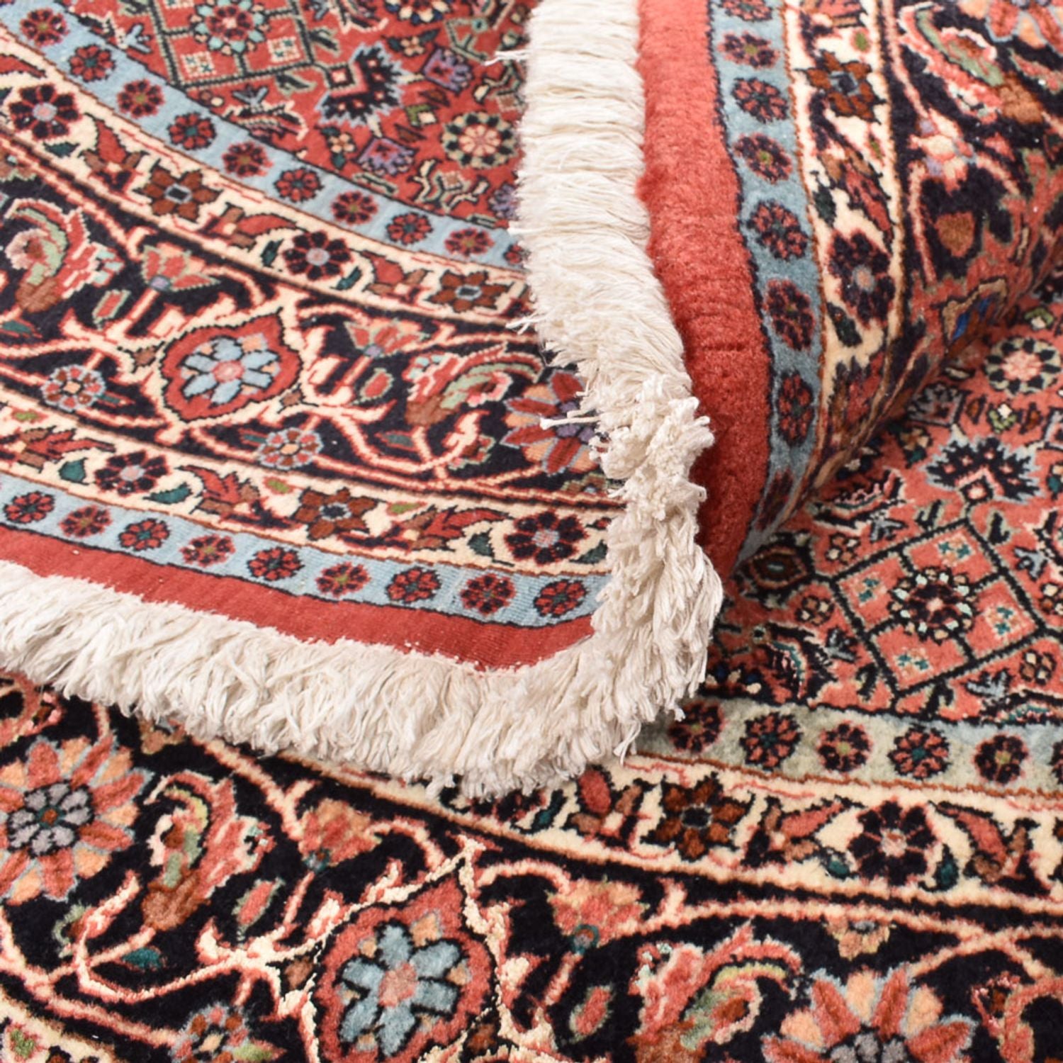 Alfombra persa - Bidjar redondo  - 150 x 150 cm - rojo claro