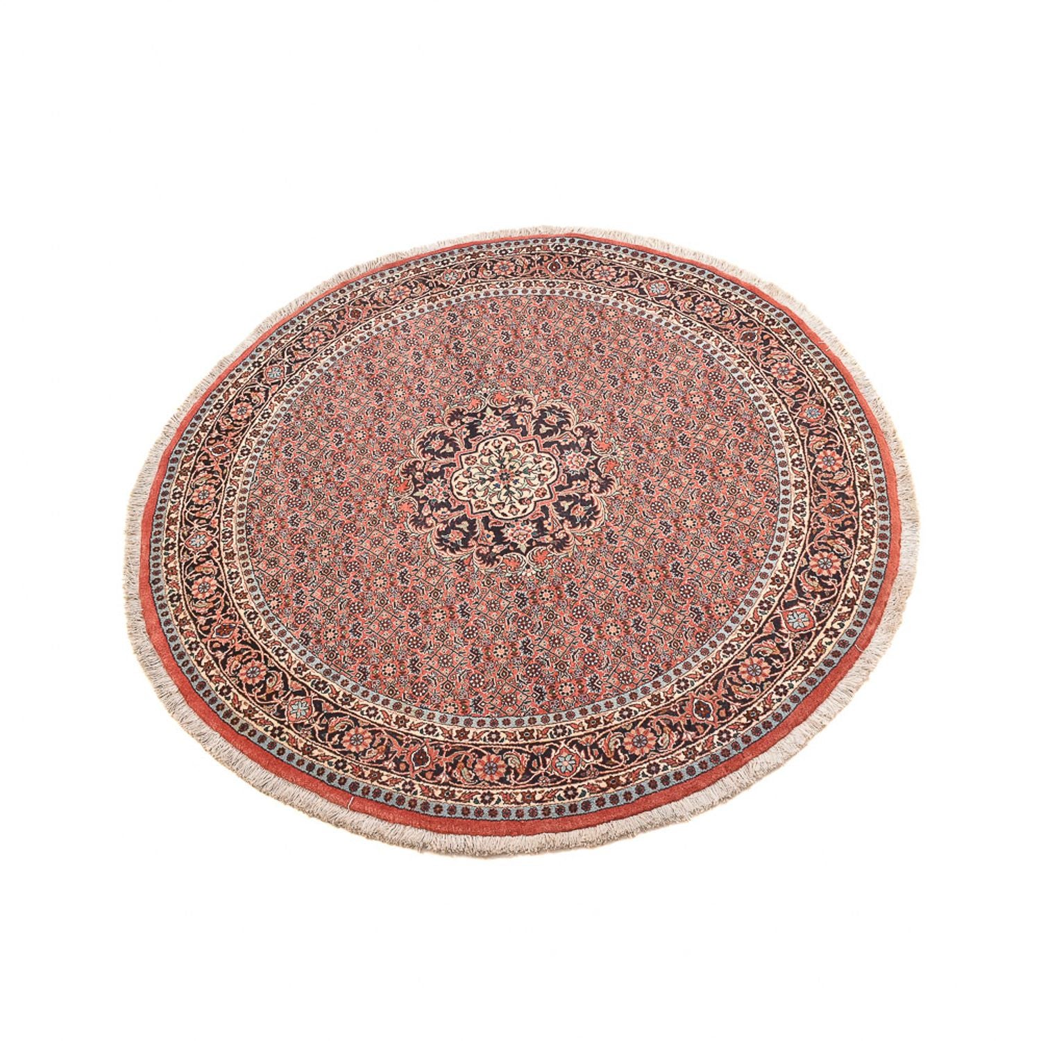 Alfombra persa - Bidjar redondo  - 150 x 150 cm - rojo claro