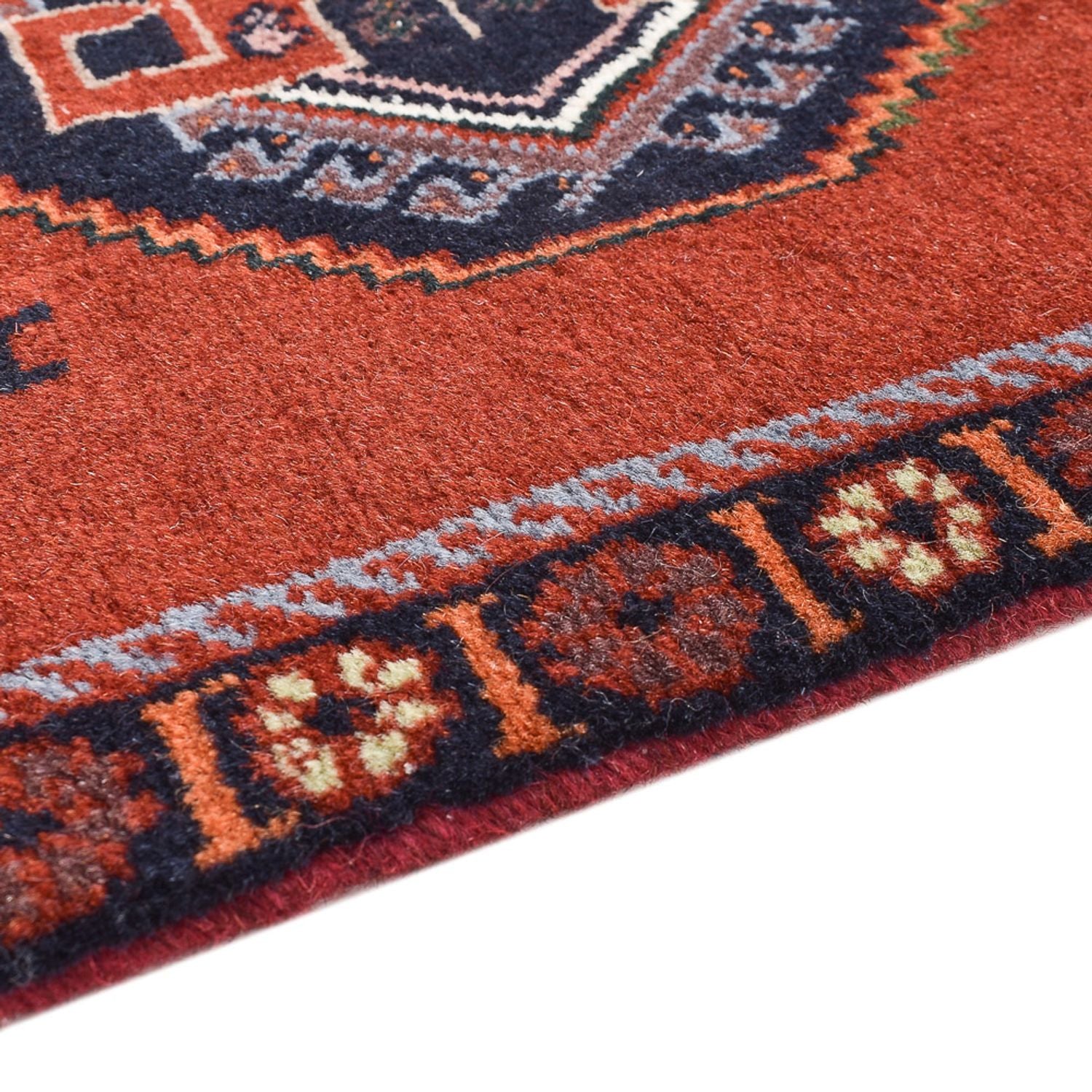 Alfombra de pasillo Alfombra Gabbeh - Persa Kashkuli - 197 x 54 cm - rojo