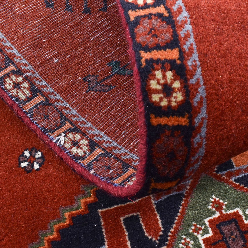Alfombra de pasillo Alfombra Gabbeh - Persa Kashkuli - 197 x 54 cm - rojo