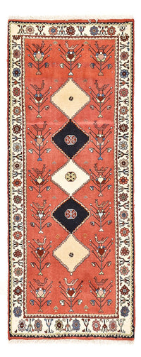 Alfombra de pasillo Alfombra Gabbeh - Persa Kashkuli - 162 x 65 cm - rojo claro