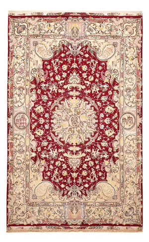 Alfombra Persa - Tabriz - Real - 305 x 198 cm - rojo