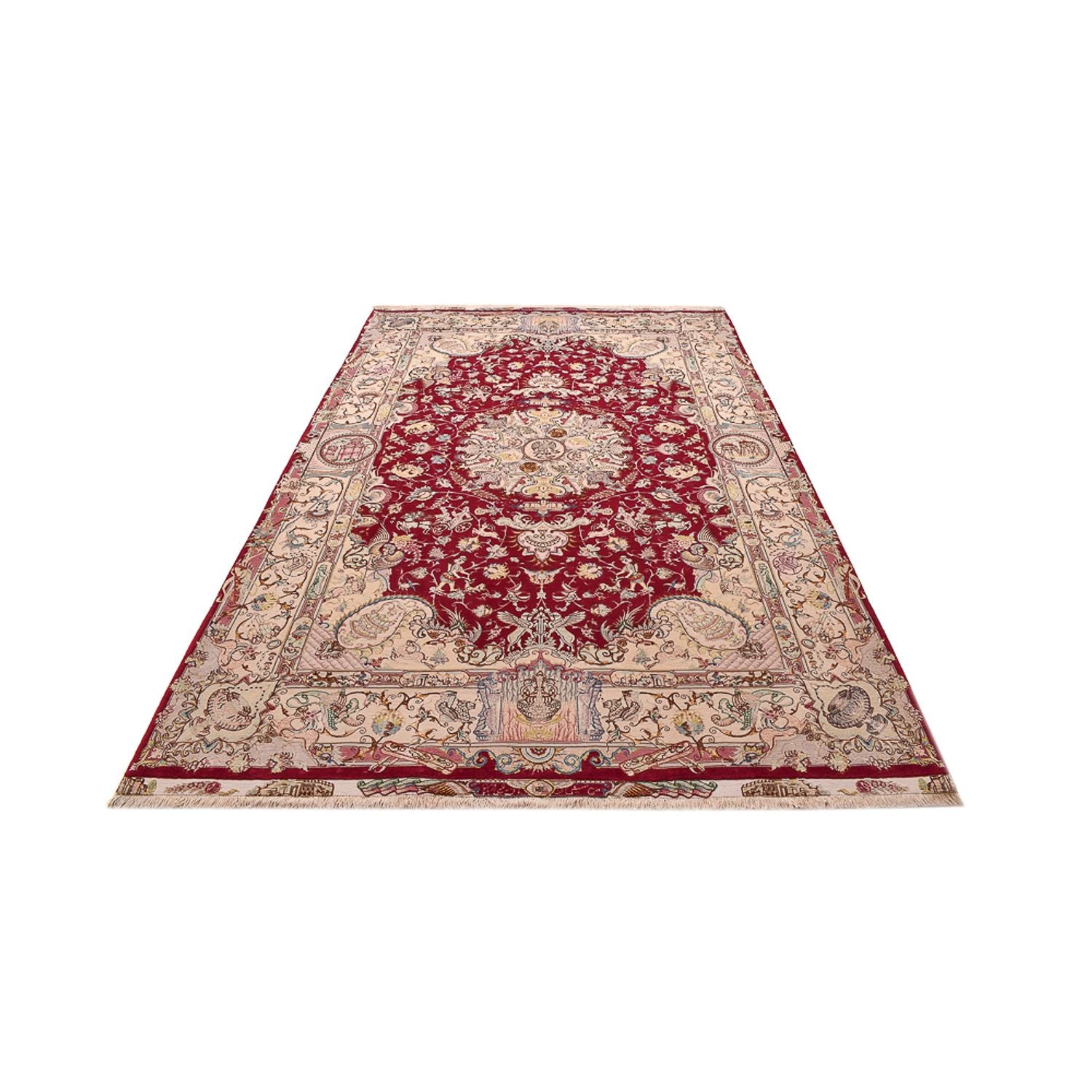 Alfombra Persa - Tabriz - Real - 305 x 198 cm - rojo