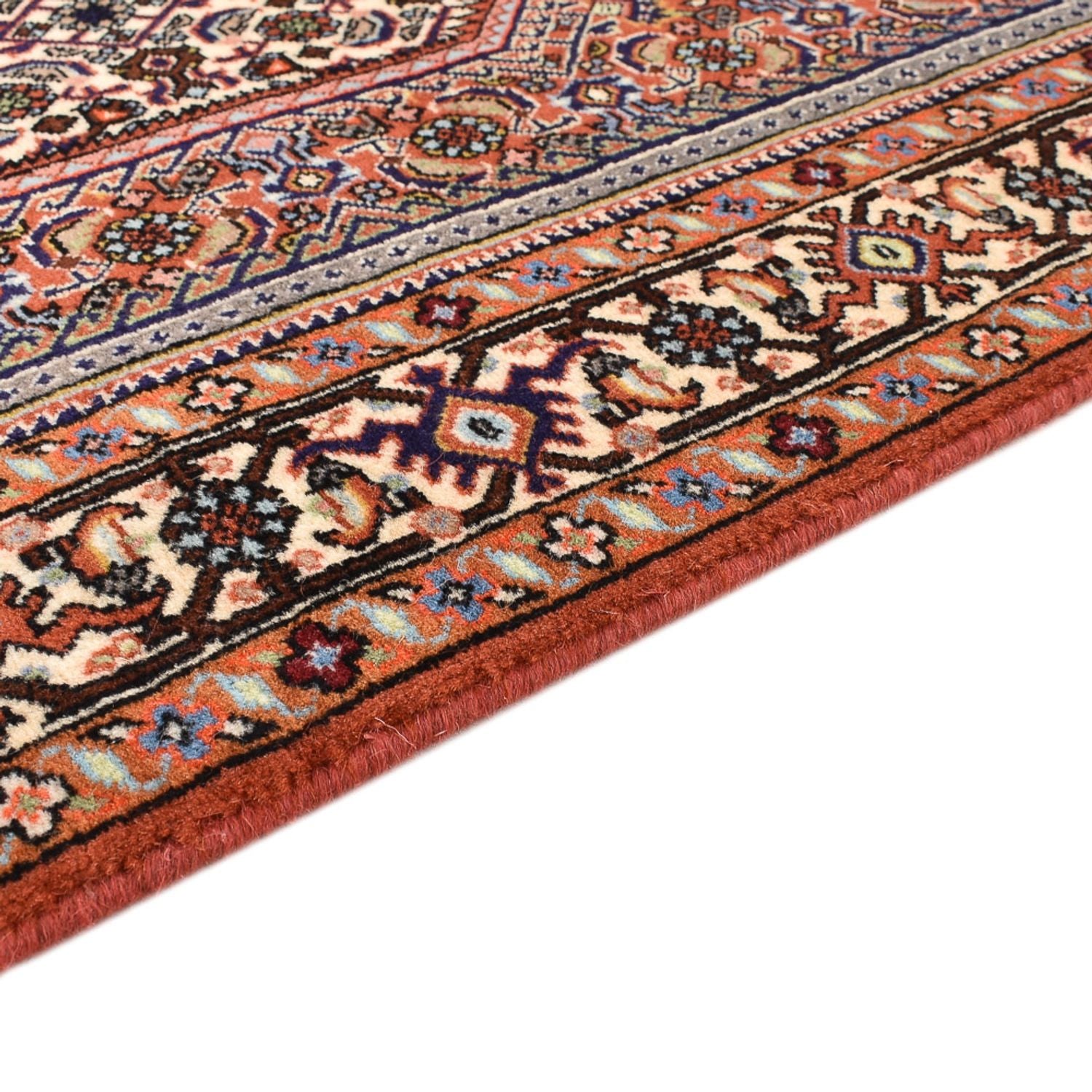 Alfombra persa - Bidjar - 145 x 78 cm - rojo burdeos