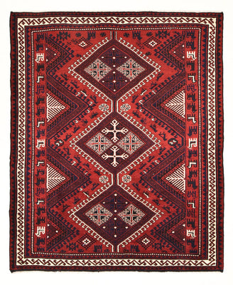 Alfombra persa - Nómada - 260 x 217 cm - rojo burdeos