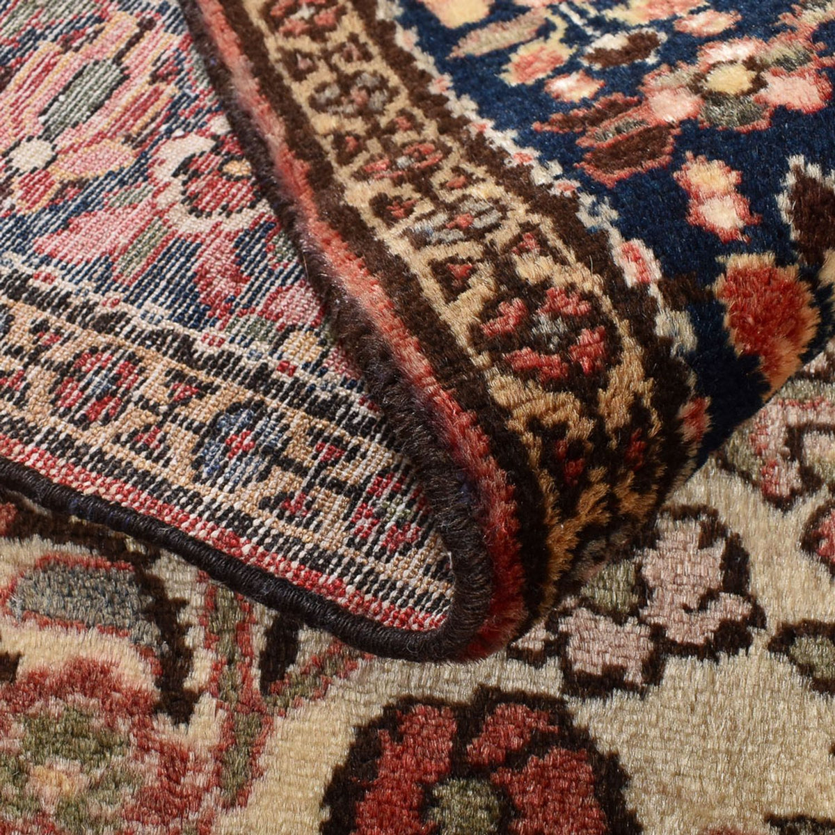 Alfombra persa - Nómada - 209 x 153 cm - beige oscuro