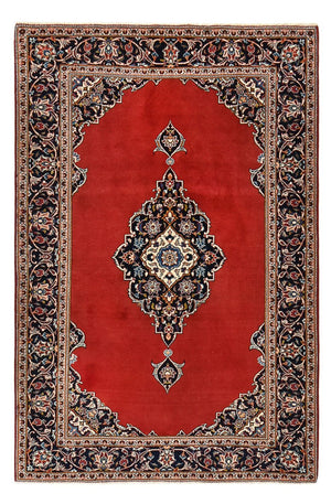 Alfombra persa - Keshan - 205 x 132 cm - rojo