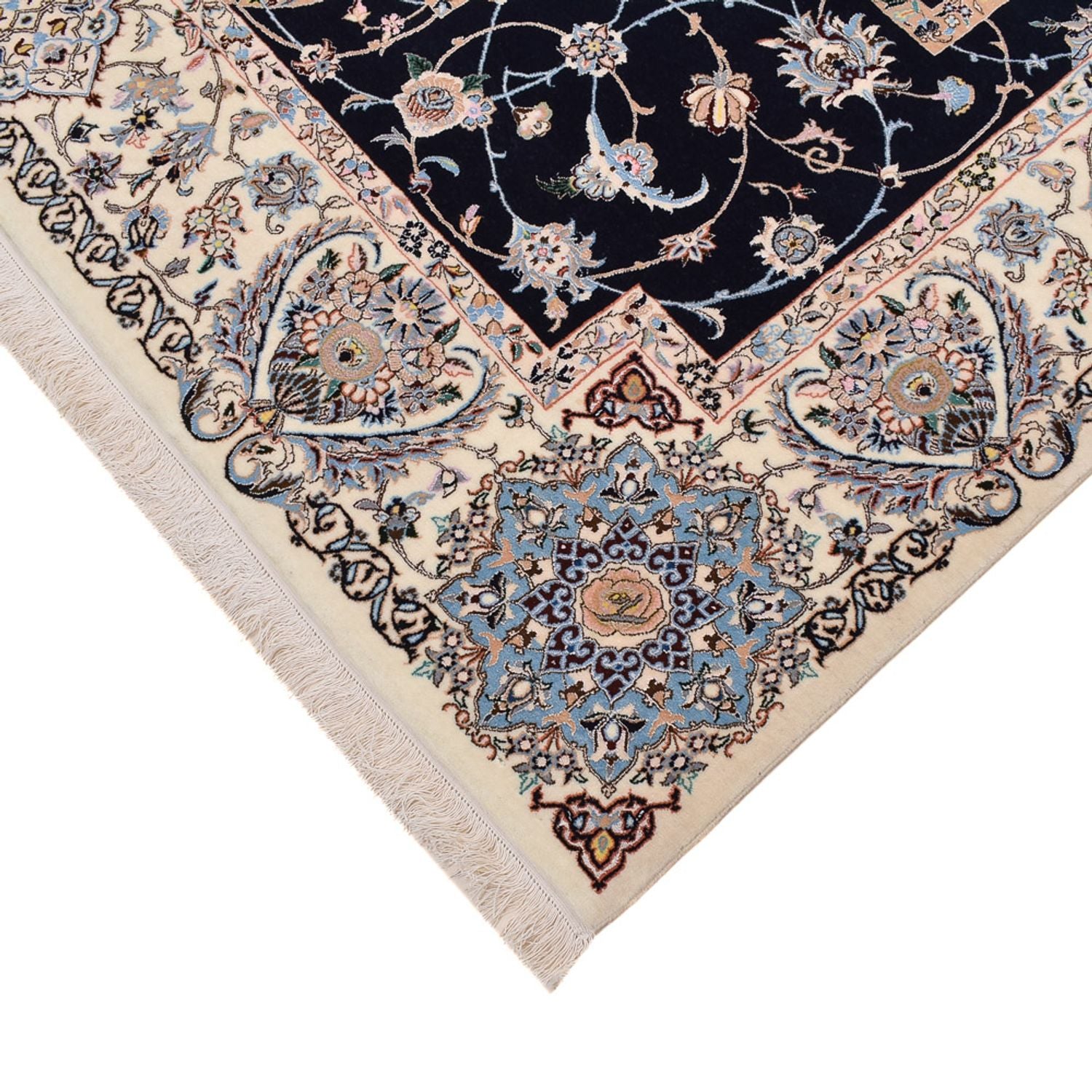 Alfombra Persa - Nain - Prima - 308 x 207 cm - azul oscuro