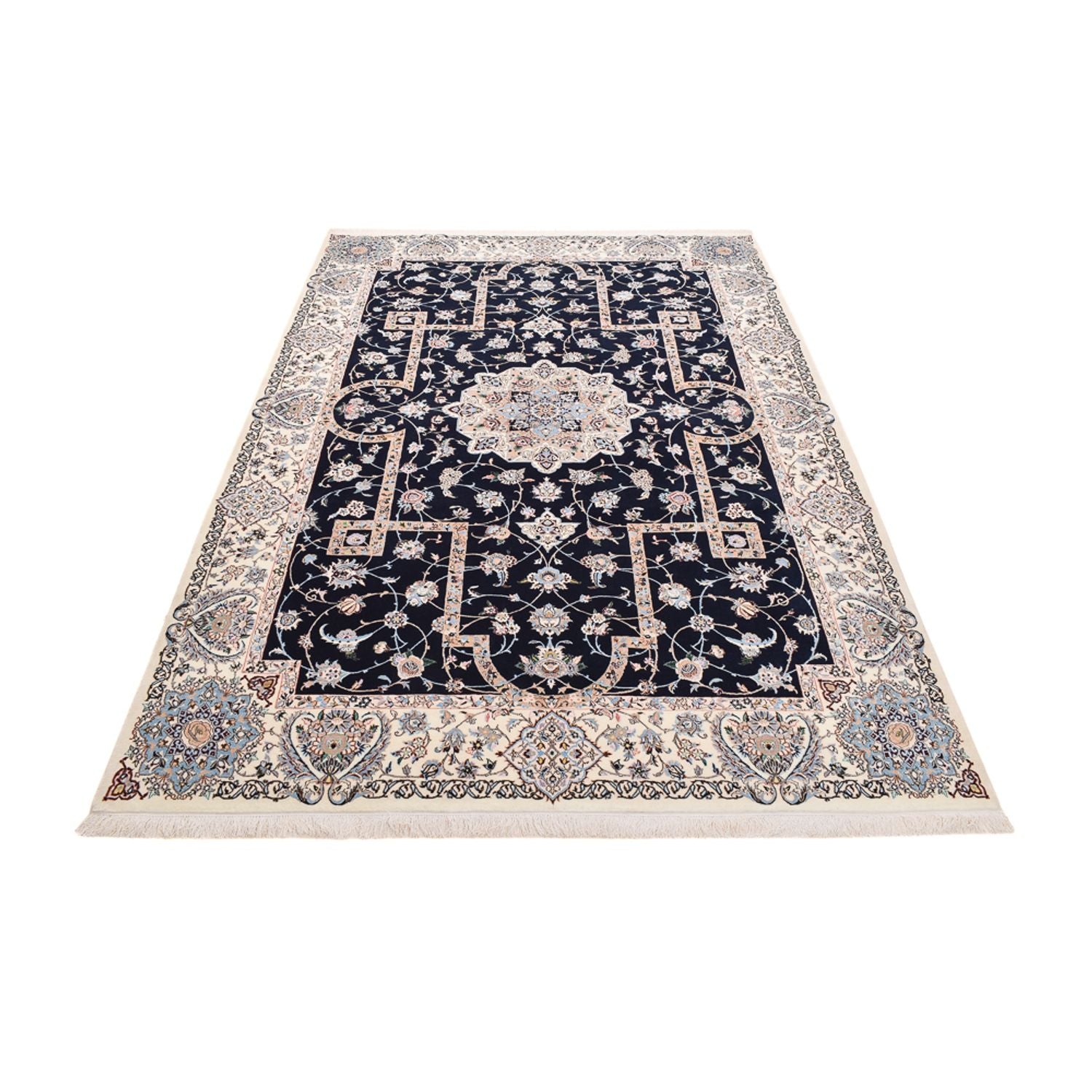 Alfombra Persa - Nain - Prima - 308 x 207 cm - azul oscuro